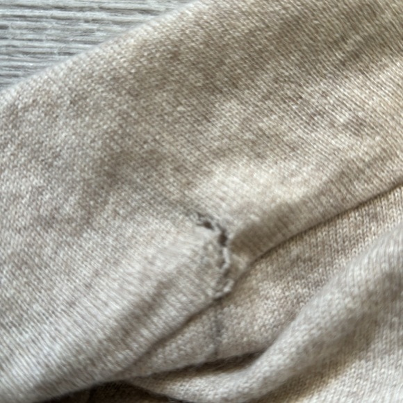 Madewell Re)sponsible Cashmere Oversized Crewneck Sweater heather seashe… - Picture 9 of 11